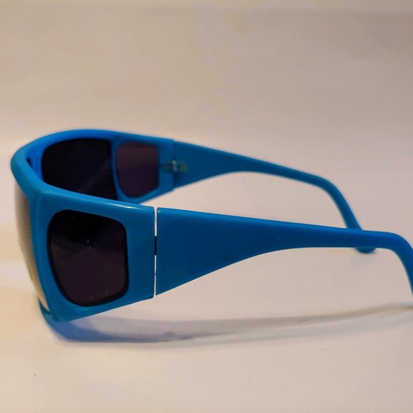 (NWT) Vintage 90's Wrap Around Sun Shield Sport Sunglass (M.Royal Blue) - Picture 2 of 4